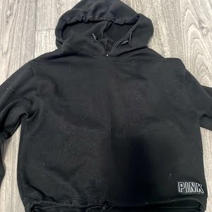 cropped PINK hoodie